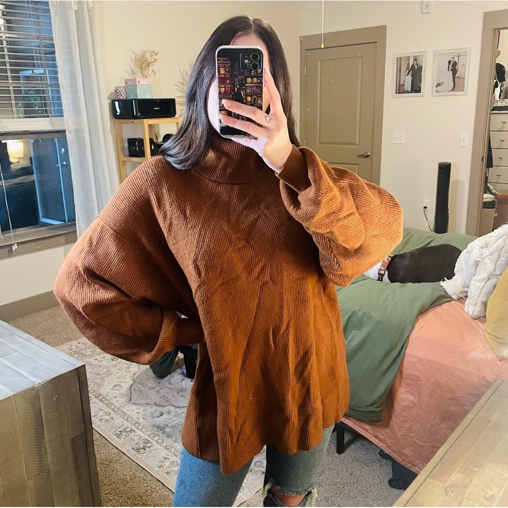 Free People Oversized Cowl Neck Tunic Sweater